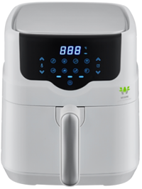 Wiami Airfryer 4.5 lt Tek Hazneli Led Ekranlı Yağsız Sıcak Hava Fritözü Beyaz