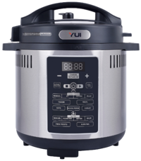 Yui M06 Maxi Cooker Plus 2 in 1 Airfryer 3.6 lt Tek Hazneli Izgara Yapan Led Ekranlı Sıcak Hava Fritözü Inox