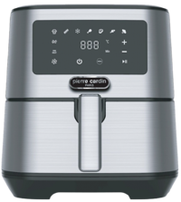 Pierre Cardin Airfryer 5.5 lt Tek Hazneli Yağsız Sıcak Hava Fritözü Gümüş