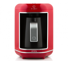King Kısmet K 605 Tek Hazneli Otomatik 400 ml Su Hazneli 4 Fincan 550 W Kırmızı Türk Kahvesi Makinesi