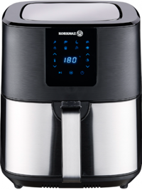 Korkmaz A888 Air Max Airfryer 6.5 lt Tek Hazneli Izgara Yapan Yağsız Sıcak Hava Fritözü Gümüş