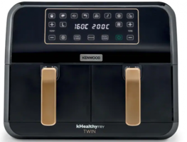 Kenwood HFP70.000BK Copper Airfryer 8 lt İki Hazneli Yağsız Sıcak Hava Fritözü Siyah