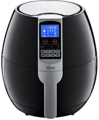 Zilan ZLN3604 Airfryer 4.6 lt Tek Hazneli Izgara Yapan Led Ekranlı Yağsız Sıcak Hava Fritözü Siyah