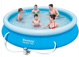 Bestway 57274 Gölgelikli 366 x 366 cm Yu Aile Boyulak Aile Boyu Şişme Havuz