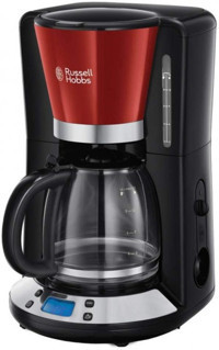 Russell Hobbs Colours Plus (24031-56) Zaman Ayarlı Filtreli Karaf 1250 ml Hazne Kapasiteli 15 Fincan Akıllı 1100 W Kırmızı Filtre Kahve Makinesi