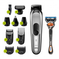 Braun MGK 7220 Saç Sakal Vücut Ense Kulak ve Burun 4 Başlıklı Çok Amaçlı Islak Kablosuz Tıraş Makinesi