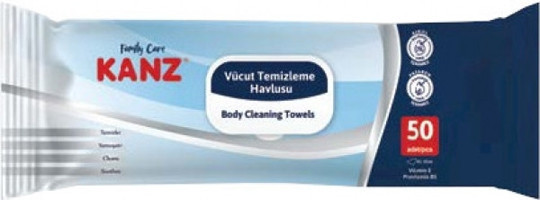 Kanz Antibakteriyel 50 Yaprak Vücut Temizleme Mendili