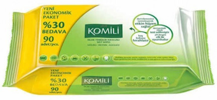 Komili Antibakteriyel 90 Yaprak Islak Mendil
