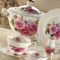 Aryıldız AR 30020 83 Parça 12 Kişilik Desenli Bone China Yuvarlak Yemek Takımı
