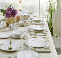 Pierre Cardin Petrina 60 Parça 12 Kişilik Desenli Bone China Yuvarlak Yemek Takımı