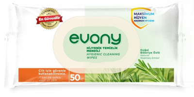 Evony Hijyenik Antibakteriyel 50 Yaprak Islak Mendil
