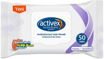 Activex Hassas Antibakteriyel 50 Yaprak Islak Mendil