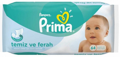 Prima Antibakteriyel 64 Yaprak Islak Mendil