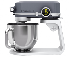 Carrera No 657 800 W Hamur Yoğurmalı Çırpıcılı Gri Standlı Mikser
