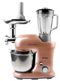 Emsan Bella Gusto Maxi (600.15.01.1780) 1300 W Hamur Yoğurmalı Çırpıcılı Pembe Standlı Mikser