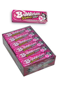 Bubblicious Çilekli Aromalı Sakız 5'li 18 Adet