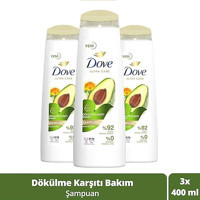 Dove Ultra Care Avokado Özlü Dökülme Karşıtı Şampuan 3x400 ml