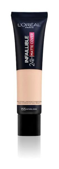 L'Oréal Paris Infaillible 24h Matte Cover 155 Naturel Rose Likit Serum Fondöten 30 ml