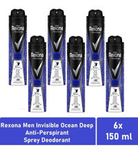 Rexona Invisible Ocean Deep Sprey Erkek Deodorant 6x150 ml
