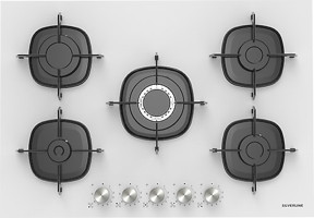 Silverline CS5622W01 Cam Doğalgazlı Ankastre Ocak