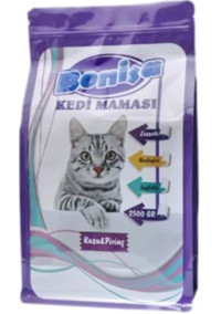 Bonisa Kuzu Etli-Pirinçli Yetişkin Kuru Kedi Maması 2.5 kg