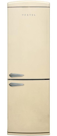 Vestel RETRO NFK37211 Çift Kapılı No Frost E Enerji Sınıfı 330 lt Bej Alttan Donduruculu Buzdolabı