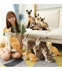Jzcat Sarı Siyam Kedi Bebek Kedi Peluş Oyuncak