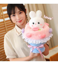 Oloey Dönüştürülmüş Tavşan Buketi Bebek 30 cm Peluş Oyuncak
