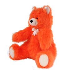 Bambi Tüylü Ayı Turuncu Büyük Boy 62 cm Peluş Oyuncak