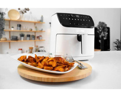 Eratec AF-66 Airfryer 5.5 lt Tek Hazneli Izgara Yapan Led Ekranlı Yağsız Sıcak Hava Fritözü Beyaz
