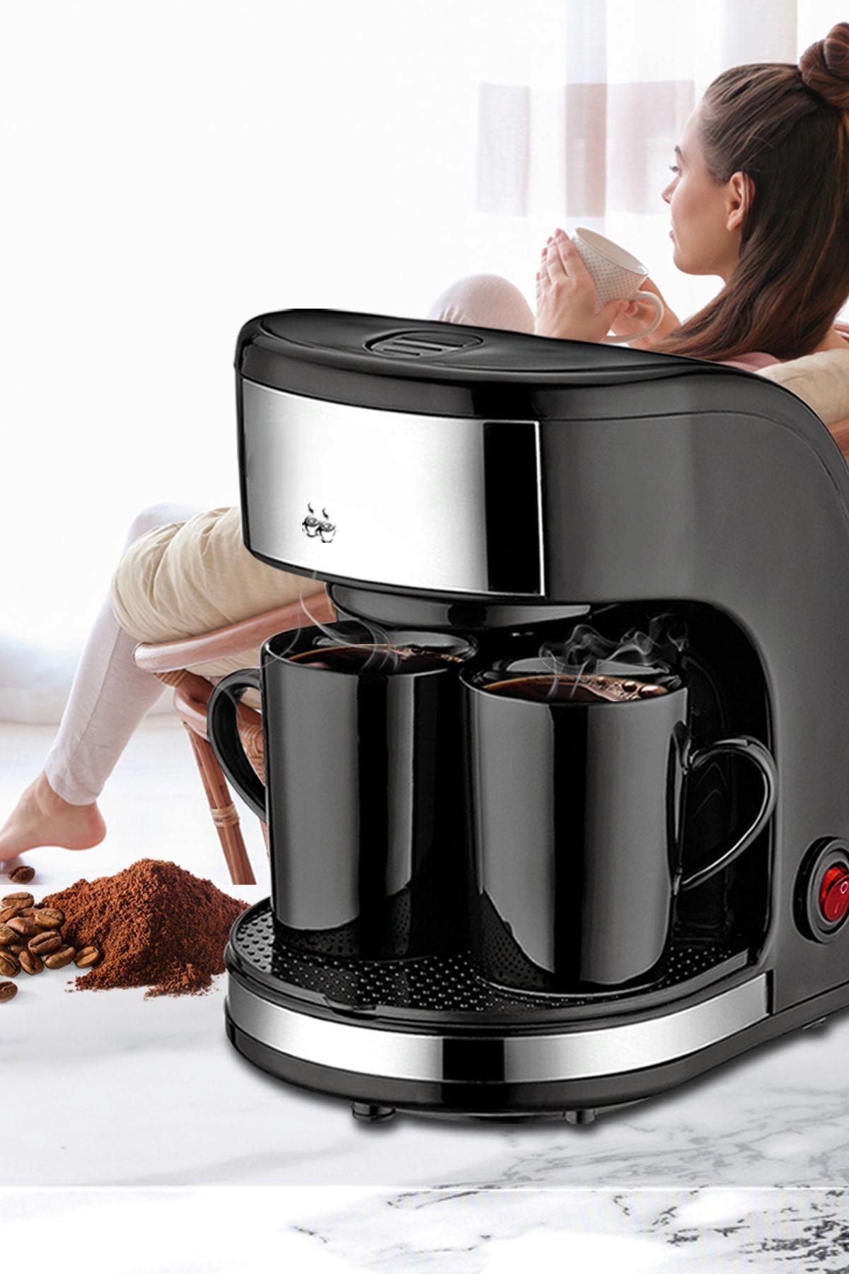 Goldmaster Drops 7349 300 ml Hazneli 2 Fincan 450 W Siyah Filtre Kahve Makinesi