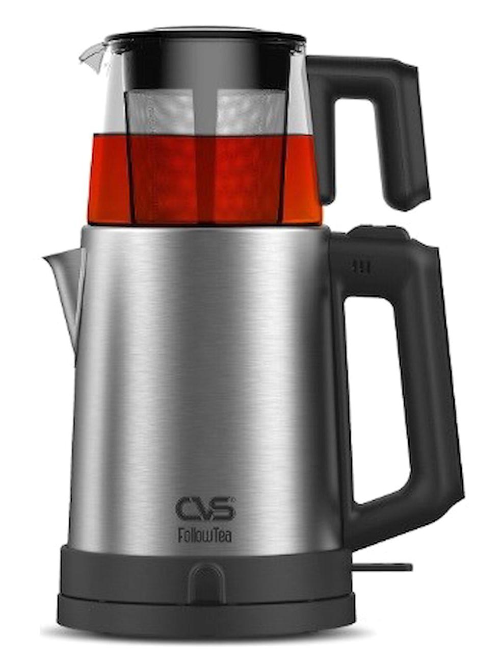Cvs Dn1531 Follow Tea Glass Otomatik Cam Demlikli 1800 W Çelik Gövdeli İnox Çay Makinesi