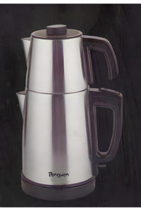 Penguen Nova Otomatik Çelik Demlikli 1850 W Çelik Gövdeli Gri Çay Makinesi