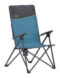Uquip Comfy Katlanır Kolçaklı Mavi - Siyah Tekli Kamp Sandalyesi