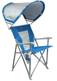 Gci Outdoor Kolçaklı Beyaz - Mavi Tekli Kamp Sandalyesi