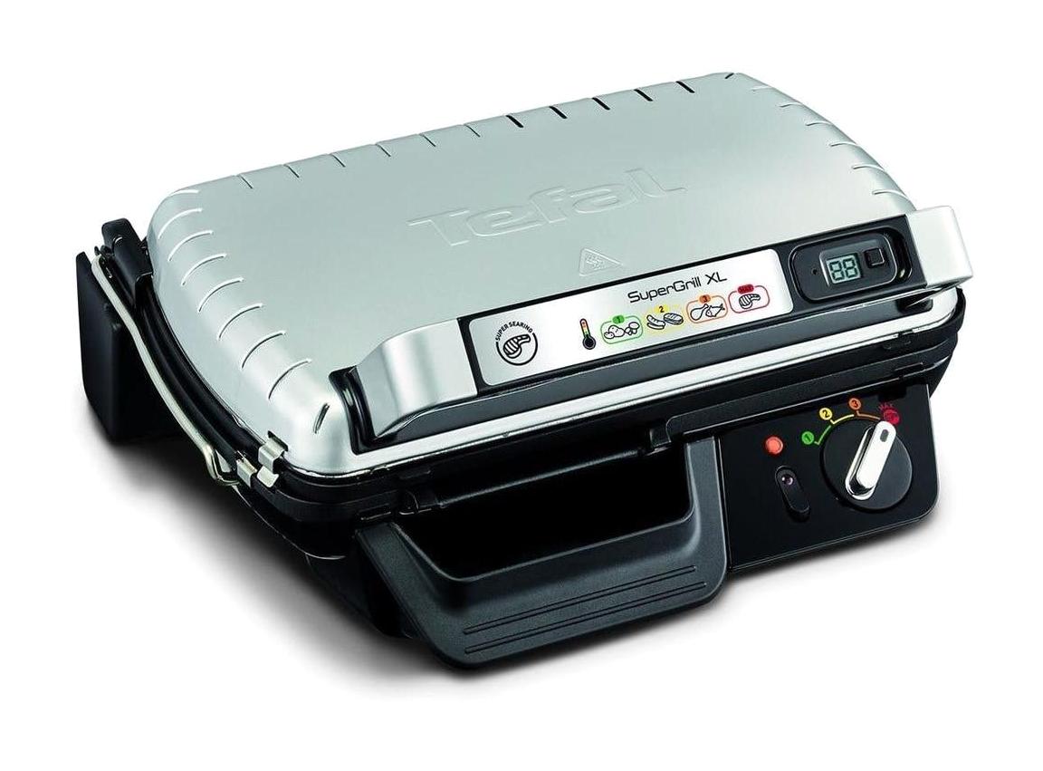 Tefal Supergrill XL Timer 4 Dilim Döküm Çıkartılabilir Plaka Çift Taraflı İnox Izgaralı Tost Makinesi