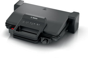 Bosch TCG3323 1 Dilim Alüminyum Çıkartılabilir Plaka Siyah Izgaralı Tost Makinesi