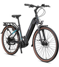 Loop Commuter 250 W 100 Km 28 Jant 9 Vites Şehir / Tur Elektrikli Bisiklet Mat Siyah Turkuaz