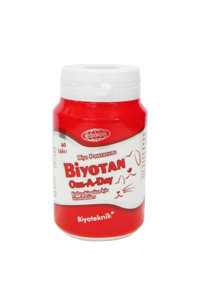 Biyoteknik Biyotan One-a-day D Vitaminli Tüy Sağlığı İçin 90 gr 60 Tablet Köpek Vitamini