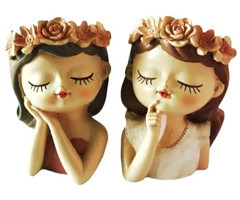 Florada Sevimli Pudra Renk 3 Adet Saksı Seti
