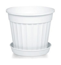 Hiper Klasik Salon Tabaklı 5.5 lt Saksı Beyaz