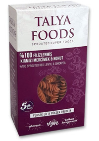 Talya Foods Filizlenmiş Kırmızı Mercimekli Nohutlu Burgu Makarna 200 gr
