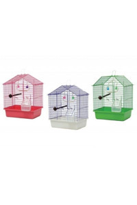 Keser Store PRA-2225674-0341 Çatılı Dikdörtgen Krom Muhabbet Kuşu Kafesi