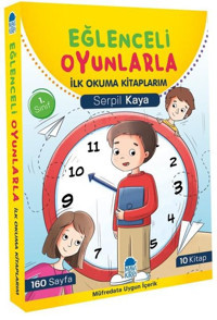 Eğlenceli Oyunlarla İlk Okuma Kitaplarım Seti - 10 Kitap Takım Serpil Kaya Mavi Kirpi