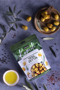 Komili Soslu Çekirdeksiz Yeşil Zeytin Paket 170 gr