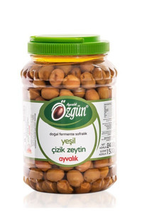 Özgün Çizik Yeşil Zeytin Pet Kavanoz 2 kg