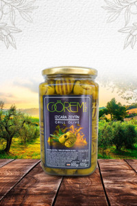 Görem Çekirdeksiz Salamura Izgara Yeşil Zeytin Kavanoz 500 gr