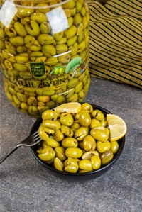 Nefisso Çekirdeksiz Salamura Kırma Yeşil Zeytin Pet Kavanoz 4.5 kg