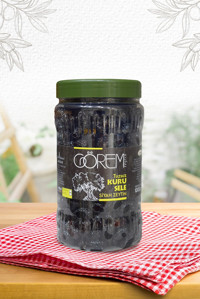 Görem Kuru Sele Tuzsuz Siyah Zeytin Kavanoz 1 kg