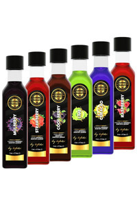 By Tüfekçi Lime Frambuaz Çilek Karadut Blue Curacao Cool Berry Aromalı Kahve Şurubu 6x60 ml
